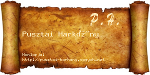 Pusztai Harkány névjegykártya